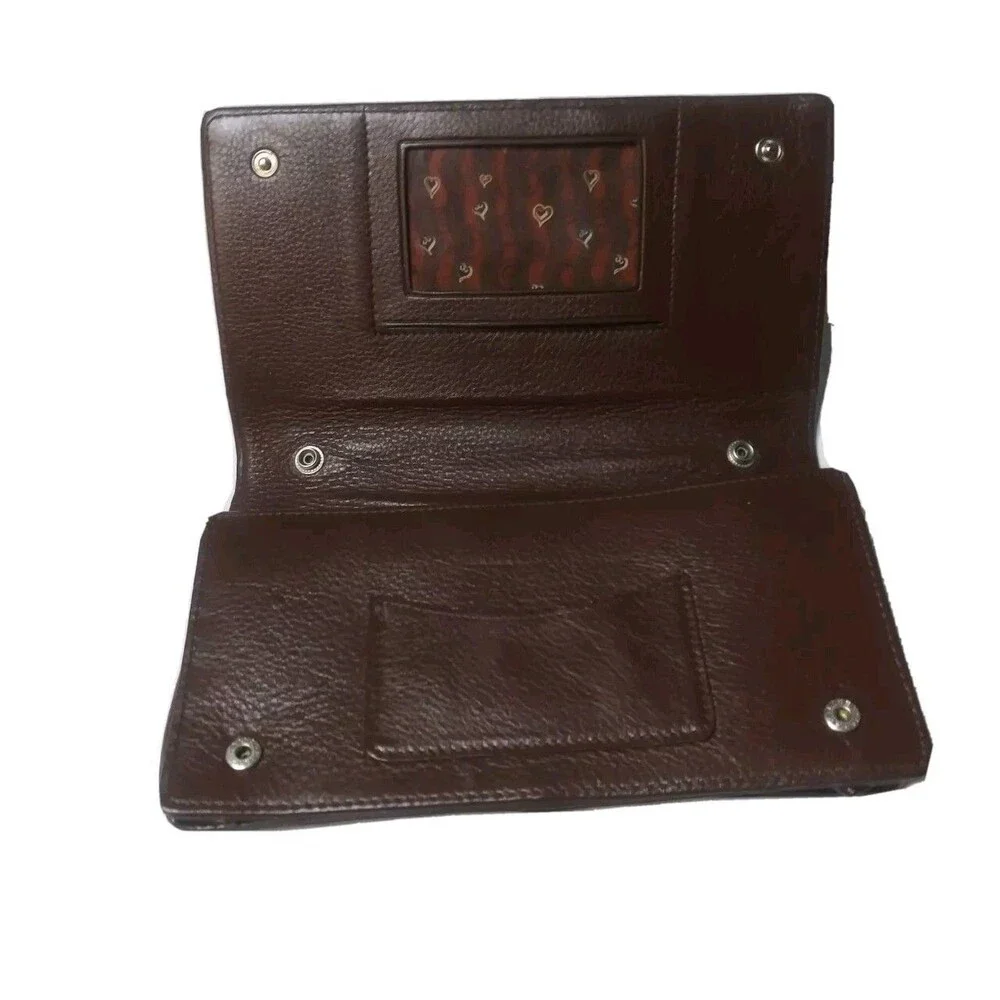 Vintage Brighton Croco Embossed Wallet Organizer Large Brighton Clutch Purse